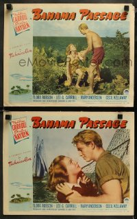 5t0675 BAHAMA PASSAGE 2 LCs 1941 great images of Madeleine Carroll & a young Sterling Hayden!