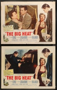 5t0678 BIG HEAT 2 LCs 1953 great images of Glenn Ford & sexy Gloria Grahame in Fritz Lang film noir!