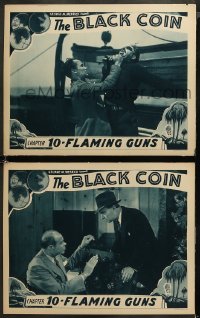 5t0679 BLACK COIN 2 chapter 10 LCs 1936 Ralph Graves, Ruth Mix, O'Brien, serial, Flaming Death!