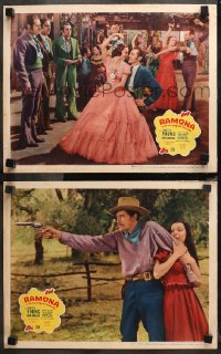 5t0768 RAMONA 2 LCs 1936 beautiful Loretta Young dancing with Kent Taylor, protected by Carradine!