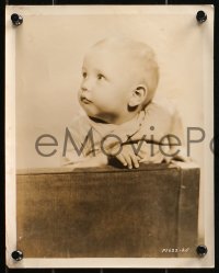 5t1476 BABY LeROY 3 8x10 stills 1930s portrait images of the infant star, he's not liking the puppy!