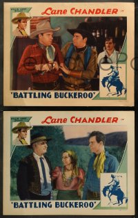 5t0574 BATTLING BUCKEROO 3 LCs 1932 Lane Chandler with pretty Doris Hill, Yakima Canutt & others!