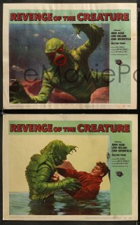 5t0555 REVENGE OF THE CREATURE 4 LCs 1955 John Agar and Lori Nelson, all with images of the monster!