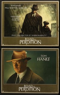 5t0386 ROAD TO PERDITION 7 LCs 2002 Tom Hanks, Paul Newman, Jude Law, directed by Sam Mendes!