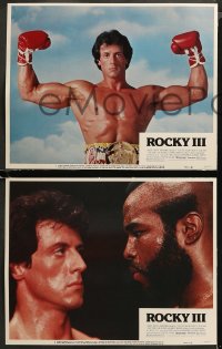 5t0246 ROCKY III 8 LCs 1982 boxer & director Sylvester Stallone, Burgess Meredith, Weathers, Mr. T!