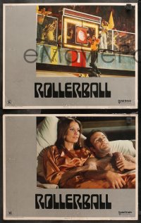 5t0247 ROLLERBALL 8 LCs 1975 John Houseman, James Caan, Maud Adams & most dangerous sci-fi game!