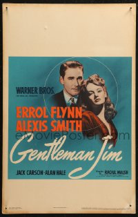 5w0425 GENTLEMAN JIM WC 1942 c/u of Errol Flynn as boxer James J. Corbett & Alexis Smith, boxing bio