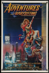 5x0713 ADVENTURES IN BABYSITTING 1sh 1987 artwork of young Elisabeth Shue by Drew Struzan!