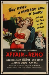 5x0717 AFFAIR IN RENO 1sh 1957 they played a dangerous three-way triangle gambling game of chance!