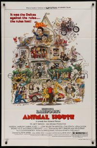 5x0744 ANIMAL HOUSE style B 1sh 1978 John Belushi, John Landis classic, art by Rick Meyerowitz!