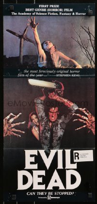 5x0487 EVIL DEAD Aust daybill 1984 Sam Raimi cult classic, Bruce Campbell, different images!