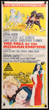 5x0490 FALL OF THE ROMAN EMPIRE Aust daybill 1964 Anthony Mann, Sophia Loren, different artwork!