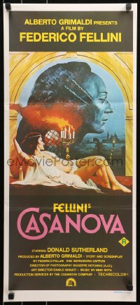 5x0494 FELLINI'S CASANOVA Aust daybill 1977 Il Casanova di Federico Fellini, Donald Sutherland!