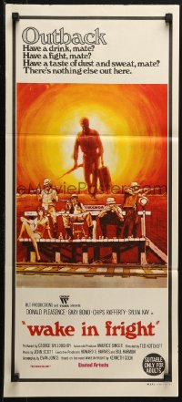 5x0678 WAKE IN FRIGHT Aust daybill 1971 Ted Kotcheff Australian Outback creepy cult classic!