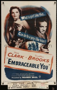 5x0948 EMBRACEABLE YOU 1sh 1948 sexy Geraldine Brooks was looking for trouble & Dane Clark!