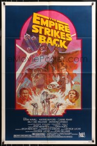 5x0950 EMPIRE STRIKES BACK NSS style 1sh R1982 George Lucas sci-fi classic, cool artwork by Tom Jung!