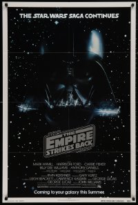 5x0951 EMPIRE STRIKES BACK NSS style advance 1sh 1980 George Lucas classic, Vader in space!