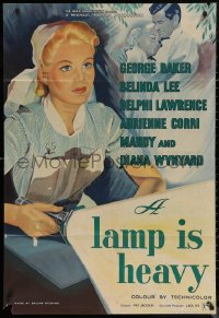 5x0976 FEMININE TOUCH English 1sh 1956 A Lamp Is Heavy, art of pretty English nurse Belinda Lee!