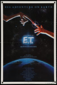 5x0936 E.T. THE EXTRA TERRESTRIAL 1sh 1983 Steven Spielberg, Alvin art, continuous release!