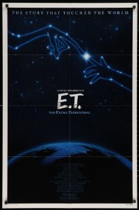 5x0937 E.T. THE EXTRA TERRESTRIAL 1sh R1985 Drew Barrymore, Spielberg, cool John Alvin art!