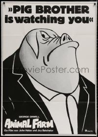 5x0203 ANIMAL FARM German 33x47 R1982 George Orwell, Napoleon, Pig Brother is watching you!