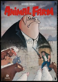 5x0223 ANIMAL FARM German R1982 George Orwell, Napoleon, farmer Mr. Jones surrounded by animals!