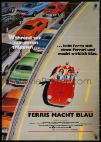 5x0242 FERRIS BUELLER'S DAY OFF German 1986 John Hughes, different art of cast in Ferrari!