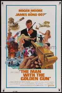 5x1231 MAN WITH THE GOLDEN GUN East Hemi 1sh 1974 Roger Moore as James Bond by Robert McGinnis!