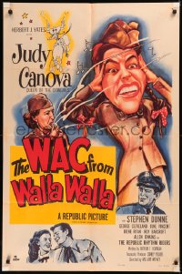 5x1563 WAC FROM WALLA WALLA 1sh 1952 many images of wacky Judy Canova, Queen of the Cowgirls!