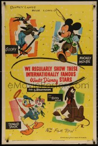 5x1569 WALT DISNEY STARS stock 1sh 1951 Mickey Mouse, Goofy, Donald Duck, Pluto, ultra rare