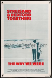 5x1570 WAY WE WERE int'l 1sh 1973 Barbra Streisand & Robert Redford walk on the beach!