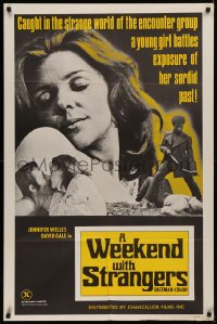 5x1573 WEEKEND WITH STRANGERS 1sh 1971 sexy Jennifer Welles battles her sordid past!