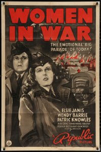 5x1590 WOMEN IN WAR 1sh 1940 WWII, Wendy Barrie finds out Elsie Janis is her mother!