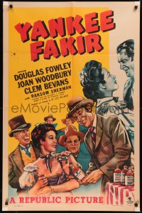 5x1593 YANKEE FAKIR 1sh 1947 Douglas Fowley, Joan Woodbury, snake-oil salesman artwork!