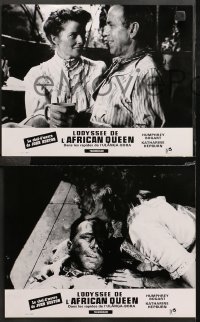 5x0180 AFRICAN QUEEN 8 style B French LCs R1970s Humphrey Bogart & Katharine Hepburn!