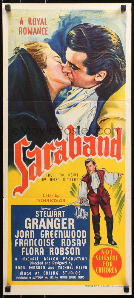 EMoviePoster.com: 5x0625 SARABAND FOR DEAD LOVERS Aust Daybill 1948 ...