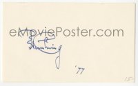 5y0664 PETER CUSHING signed 3x5 index card 1977 it can be framed with the included 8x10 still!