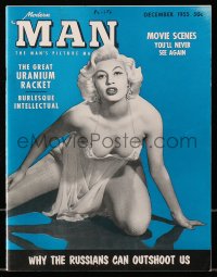 5z1553 MODERN MAN magazine December 1955 sexy cover portrait of Lily Ayers by Keith Bernard!