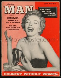 5z1555 MODERN MAN magazine June 1956 great portrait of sexy Marilyn Monroe on the cover!