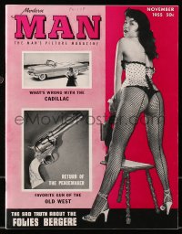 5z1552 MODERN MAN magazine November 1955 sexy cover portrait of Rita Cadillac by Roland Carre!