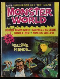 5z1394 MONSTER WORLD vol 1 no 1 magazine March 1975 Dracula Lives, vampires of the screen!