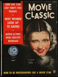 5z1403 MOVIE CLASSIC magazine May 1934 great art of beautiful Kay Francis by Marland Stone!