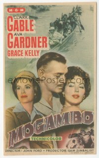 5z1083 MOGAMBO 3x5 Spanish herald 1954 Clark Gable, Grace Kelly & Ava Gardner in Africa, John Ford!