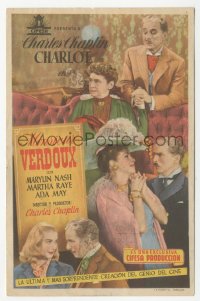 5z1087 MONSIEUR VERDOUX Spanish herald 1948 different montage of Charlie Chaplin & top cast!