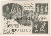 5z0684 MILLION DOLLAR DOLLIES herald 1918 featuring The Dolly Sisters & a movie bio was made in 1945!