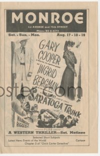 5z0687 MONROE THEATRE local theater herald 1945 Saratoga Trunk, Little Giant, Destination Tokyo!