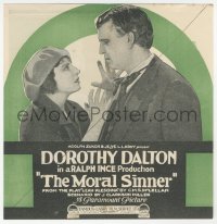 5z0415 MORAL SINNER English herald 1925 Dorothy Dalton, from the play by C.M.S. McLellan, rare!