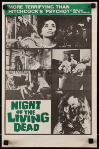 5z0699 NIGHT OF THE LIVING DEAD herald 1968 George Romero classic, $50,000 life insurance policy!