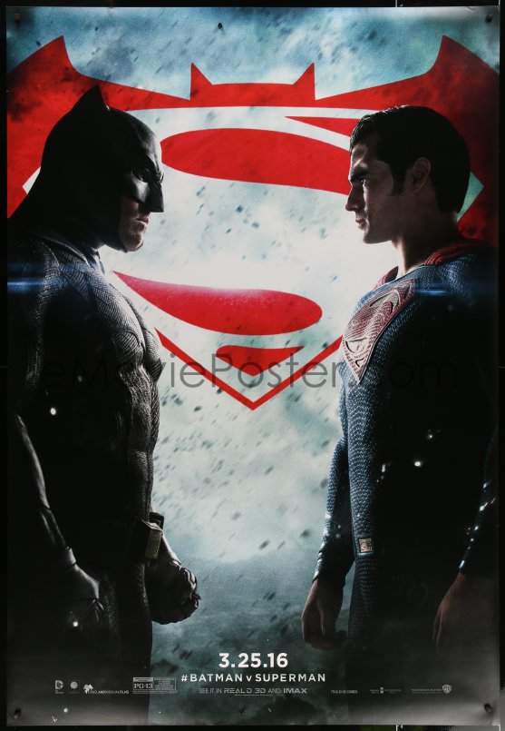 eMoviePoster.com: 6a0356 BATMAN V SUPERMAN DS bus stop 2016 Ben Affleck ...