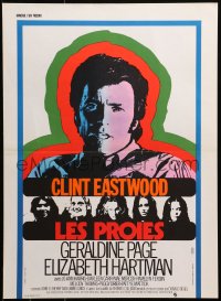 6b0619 BEGUILED French 15x21 1971 cool different psychedelic art of Clint Eastwood, Don Siegel